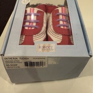 Robeez Soft Soles Kids Shoes - Red and White